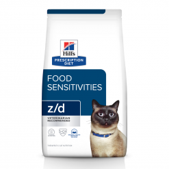 Hill’s Prescription Diet อาหารเเมว สูตร Skin/Food Sensitivities z/d Feline สำหรับแมวแพ้อาหาร ชนิดแห้ง-1.81 kg