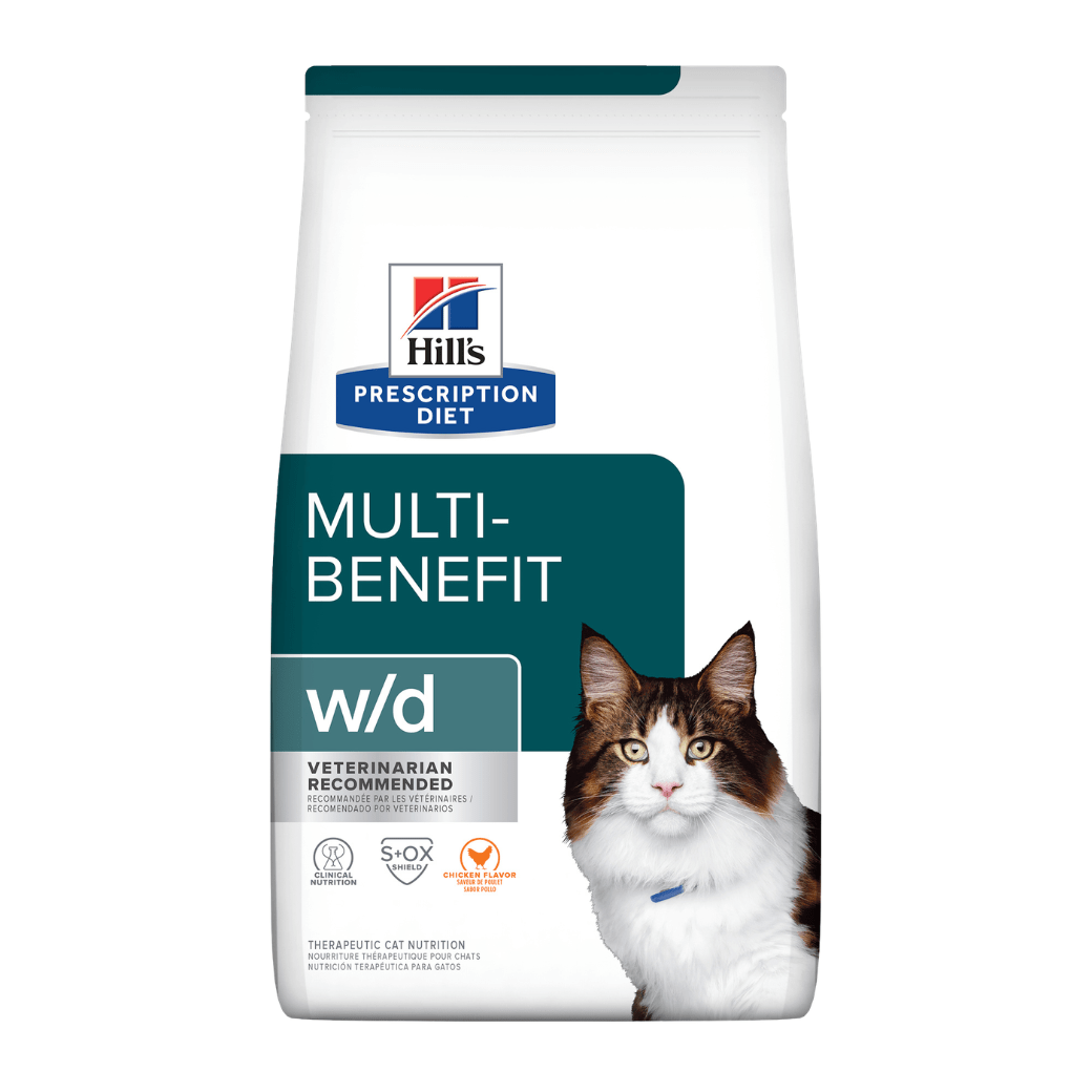 Hill's Prescription Diet Digestive/Weight Management w/d Feline ฮิลล์ อาหารเม็ดสำหรับแมวควบคุมน้ำหนัก ชนิดแห้ง-1.5kg.