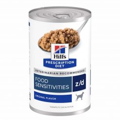 Hill’s Prescription Diet อาหารสุนัข สูตร Skin/Food Sensitivities z/d Canine อาหารชนิดเปียกสำหรับสุนัข ประกอบการรักษาโรคผิวแพ้ง่าย/แพ้อาหาร – 13 oz.