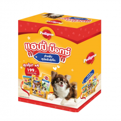 (1 แถม 1 Exp.07/24) Mars Pedigree Snack Box Toy and Small Dogs เพดดิกรี สแน็คบ็อก สำหรับสุนัขพันธุ์ทอยและพันธุ์เล็ก (1×4)