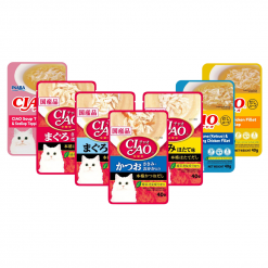CIAO Pouch – เชา เพาว์ อาหารแมวชนิดเปียก ชนิดซุป (40g x 16 ซอง)