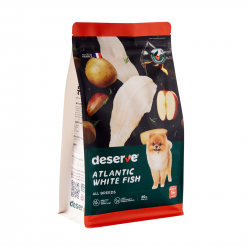 Deserve Atlantic White Fish for Adult Dog – ดีเสิร์ฟ อาหารสุนัขเกรด Holistic สูตร Atlantic White Fish (1.5 Kg.)