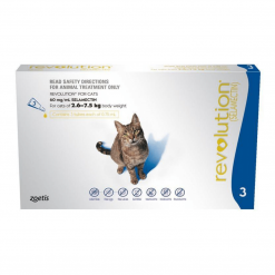 Revolution ยาหยอด เรฟโวลูชั่น สำหรับแมวน้ำหนัก 2.6 – 7.5 กิโลกรัม