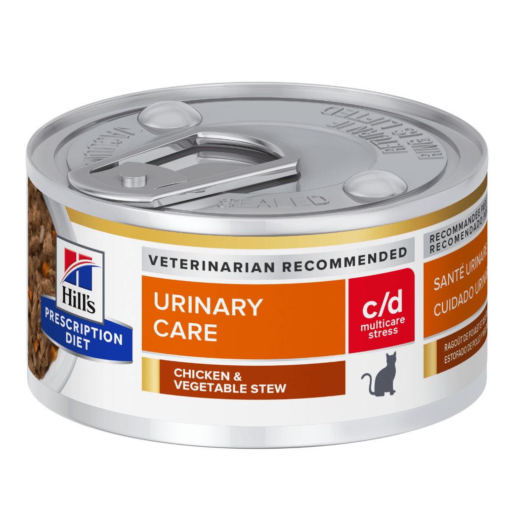Hill's Prescription Diet c/d Multicare Stress Feline Vegetable & Chicken Stew อาหารแมวโรคนิ่วแบบเปียก -2.9 oz.