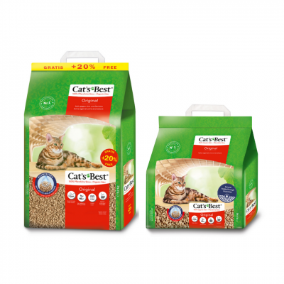Cat’s Best Cat Litter Original – แคทเบสท์ ทรายแมว ออริจินอล ทำจากไม้สน นำเข้าจากประเทศเยอรมนี (5-40L)