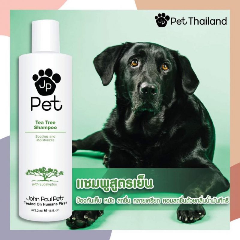 John Paul Pet Tea Tree Shampoo แชมพูอาบน้ำสูตรที ทรี สำหรับสุนัขและแมว