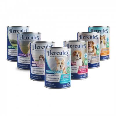 Hercules Wet Dog Food (Can) – เฮอร์คิวลิส อาหารเปียกสำหรับสุนัขโต แบบกระป๋อง (375g.)