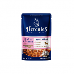 ( 1 แถม 1) Hercules เฮอร์คิวลิส อาหารเปียกสำหรับลูกสุนัขอายุน้อยกว่า 1 ปี- 130g