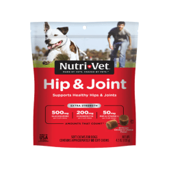 Nutri-Vet Hip & Joint Extra Strength Soft Chews นิวทรี-เว็ท อาหารเสริมบำรุงข้อต่อและสะโพกสำหรับสุนัข (120g.)