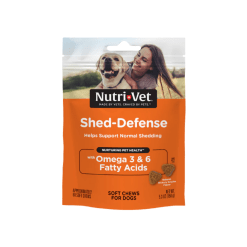 Nutri-Vet Shed Defense Soft Chews for Dogs – นิวทรี-เว็ท อาหารเสริมบำรุงผิวหนังและเส้นขน สำหรับสุนัข (60 pcs.)