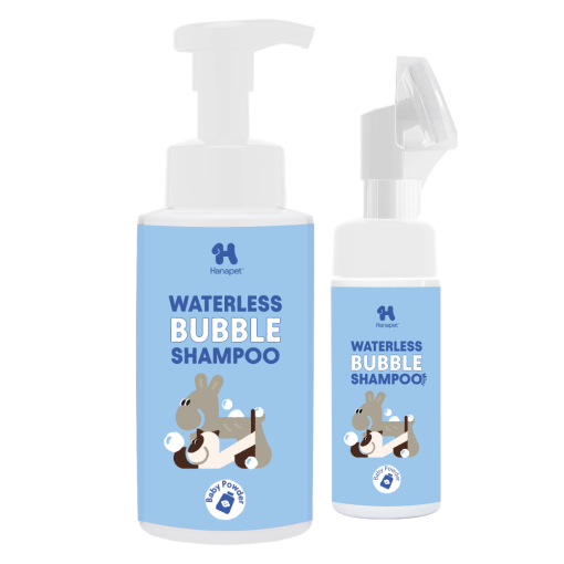 Hana Pet Waterless Bubble Dry Shampoo - ฮานะเพ็ท แชมพูอาบแห้งสำหรับสุนัขและแมว (กลิ่นแป้งเด็ก)