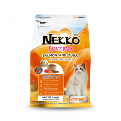 Nekko Love Mix เน็กโกะ เลิฟ มิกซ์ อาหารชนิดเม็ด สำหรับแมวโต สูตรแซลม่อน และปลาทูน่า