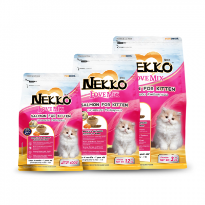 Nekko Love Mix เน็กโกะ เลิฟ มิกซ์ อาหารชนิดเม็ด สำหรับลูกแมว สูตรแซลม่อน