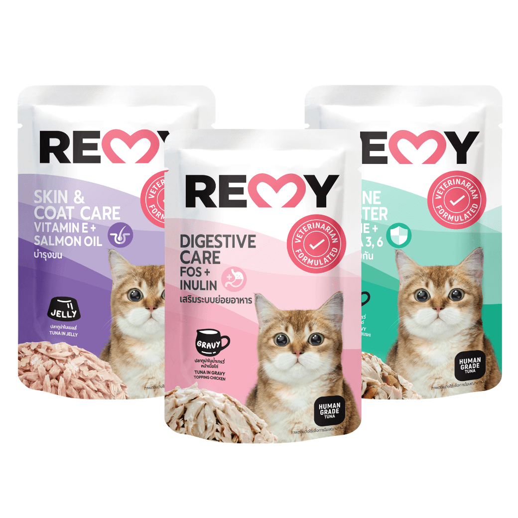 REMY Cat Food Vet-Formulated - เรมี่ อาหารแมวเปียก แบบซอง (70g)