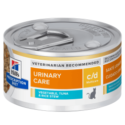 Hill’s Prescription Diet อาหารแมว สูตร c/d Multicare Feline Chicken & Vegetable Stew อาหารแมวเปียกสำหรับบำรุงระบบทางเดินปัสสาวะ น้ำหนัก ชนิดเปียก – 2.9 oz.