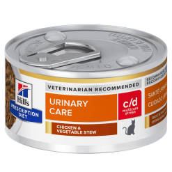 Hill’s Prescription Diet c/d Multicare Stress Feline Vegetable & Chicken Stew อาหารแมวโรคนิ่วแบบเปียก -2.9 oz.