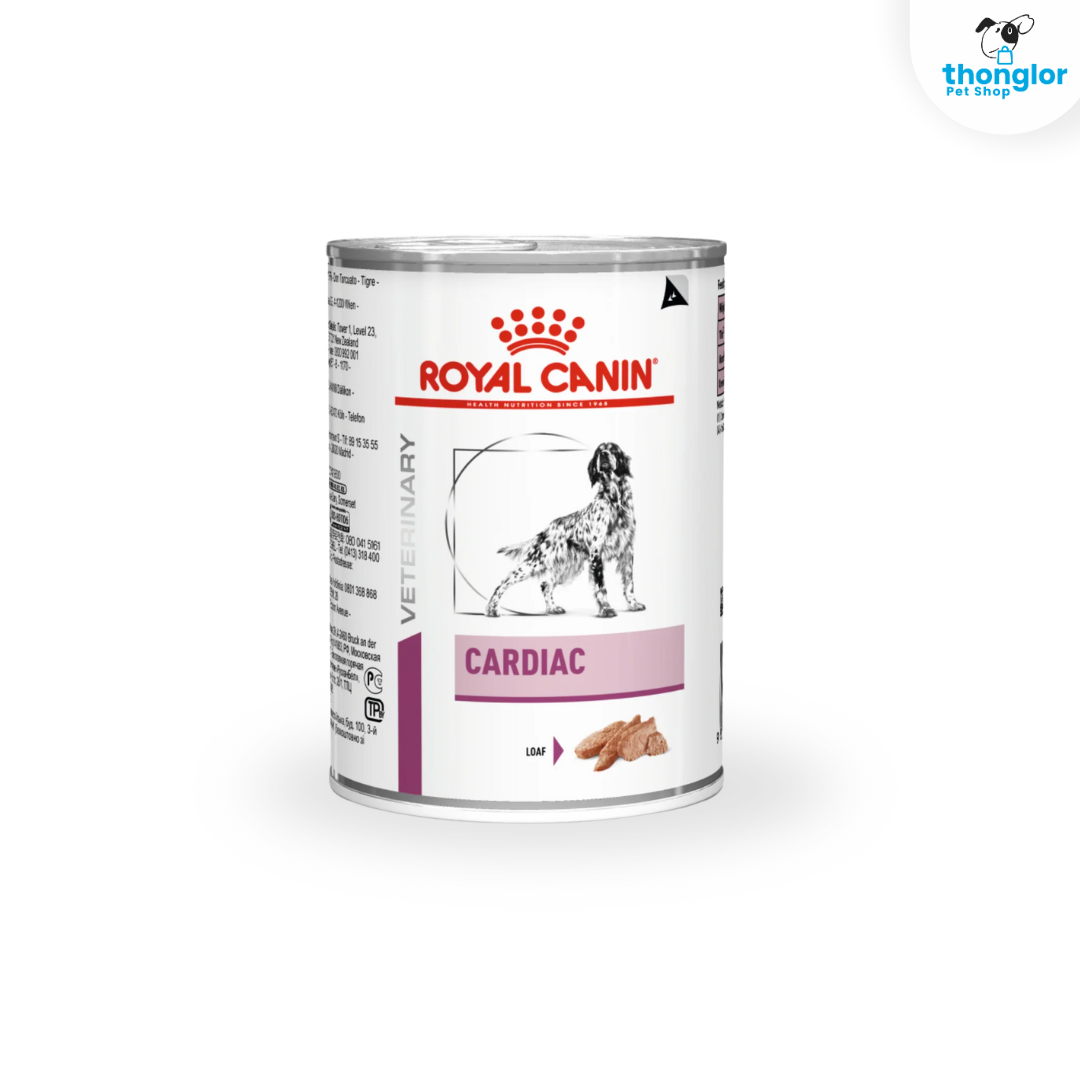 (10 แถม 2) Royal Canin Veterinary CARDIAC LOAF อาหารเปียกสำหรับสุนัขโตที่มีภาวะโรคหัวใจ