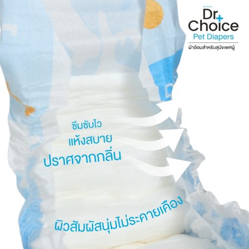 Dr.Choice Anti-Bacterial Obi Diaper for Female Dogs - ด๊อกเตอร์ ช๊อยส์ ผ้าอ้อม ป้องกันแบคทีเรีย สำหรับสุนัขตัวเมีย - Image 3