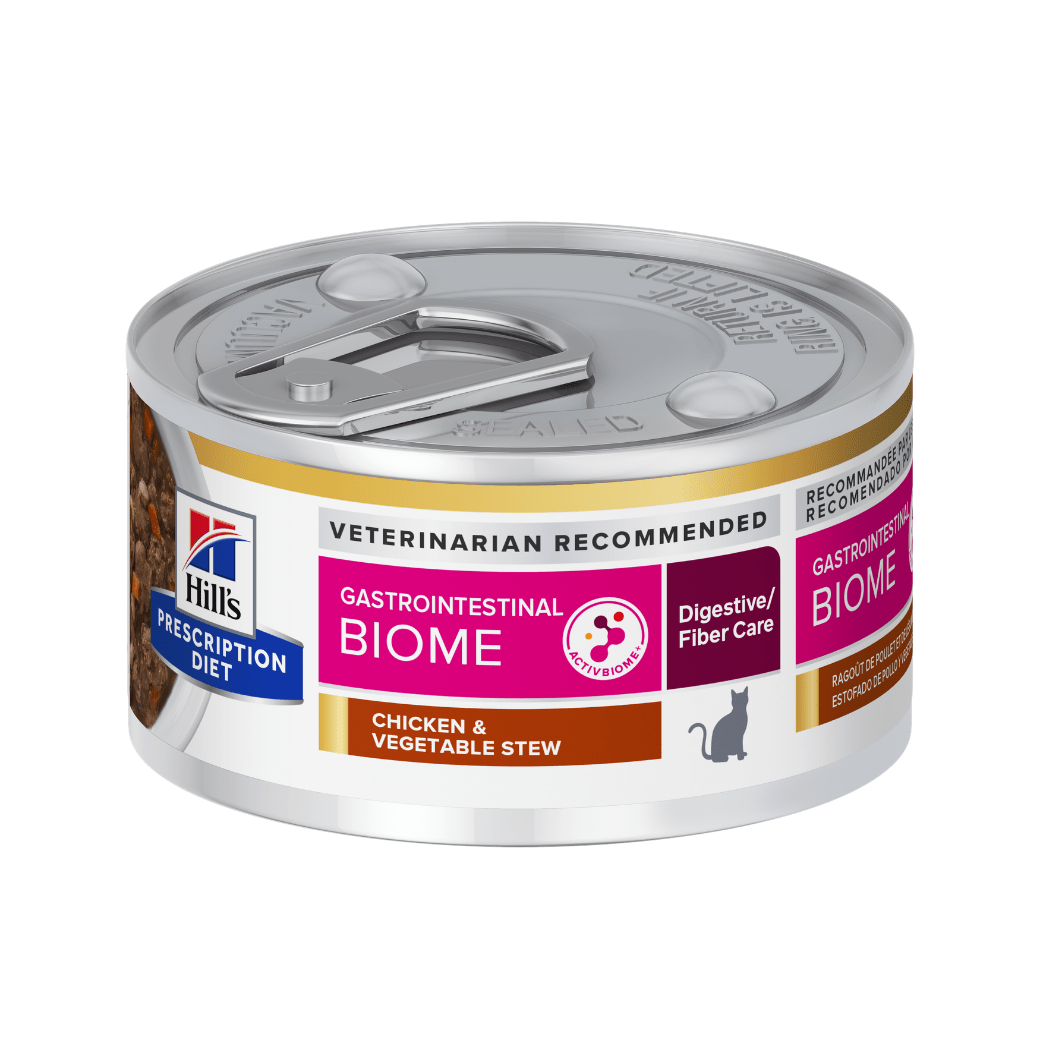 Hill's Prescription Diet Gastrointestinal Biome Feline Chicken & Vegetable Stew ฮิลล์ อาหารแมวชนิดเปียก เสริมสร้างสุขภาพทางเดินอาหาร - 2.9 oz.