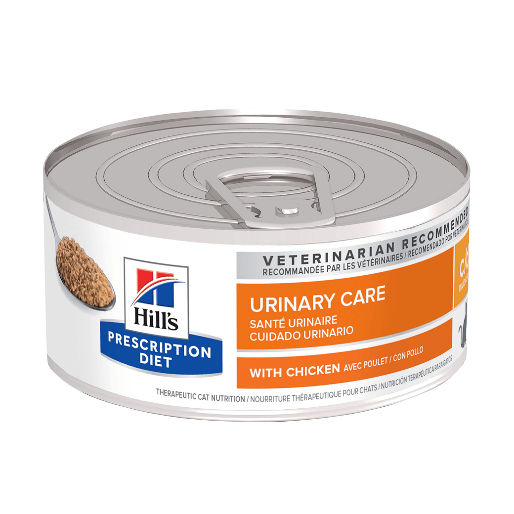Hill's Prescription Diet อาหารเเมว สูตร Urinary Care c/d Multicare Feline with Chicken สำหรับบำรุงระบบทางเดินปัสสาวะ ชนิดเปียก เเบบกระป๋อง-5.5 oz.