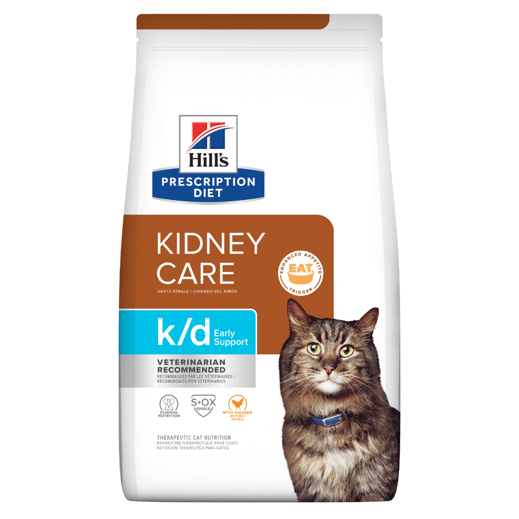Hill's Prescription Diet อาหารเเมว สูตร k/d Early Support Feline Chicken อาหารช่วยรักษาการทำงานของไตและช่วยให้ร่างกายแข็งแรงในแมวที่เป็นโรคไต
